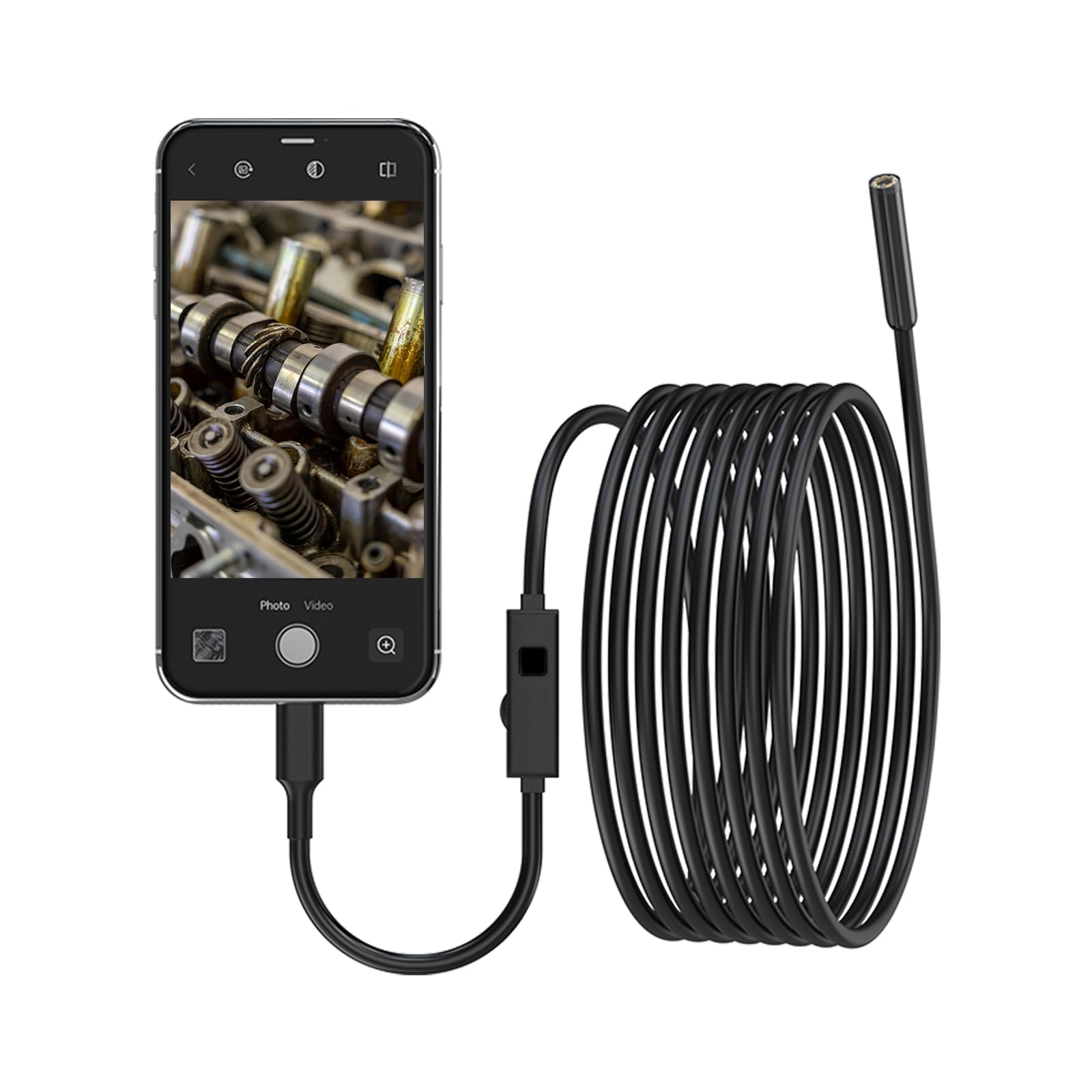 Amazon.co.jp: 1920P HD ファイバースコープ デュアルレンズ 内視鏡